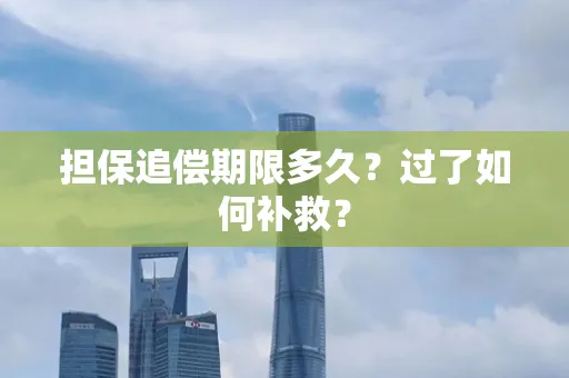 湖州担保追偿期限多久?过了如何补救?